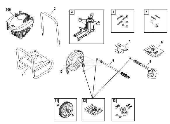 BRUTE power washer 020553 parts